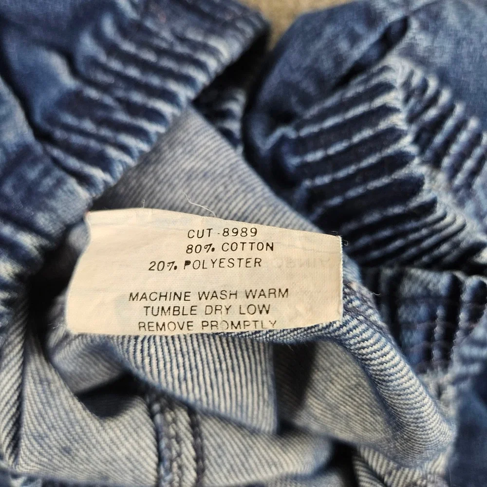 Vintage Mister Remo of California Womens 14 Blue‎ Denim Elastic Waist Pants USA